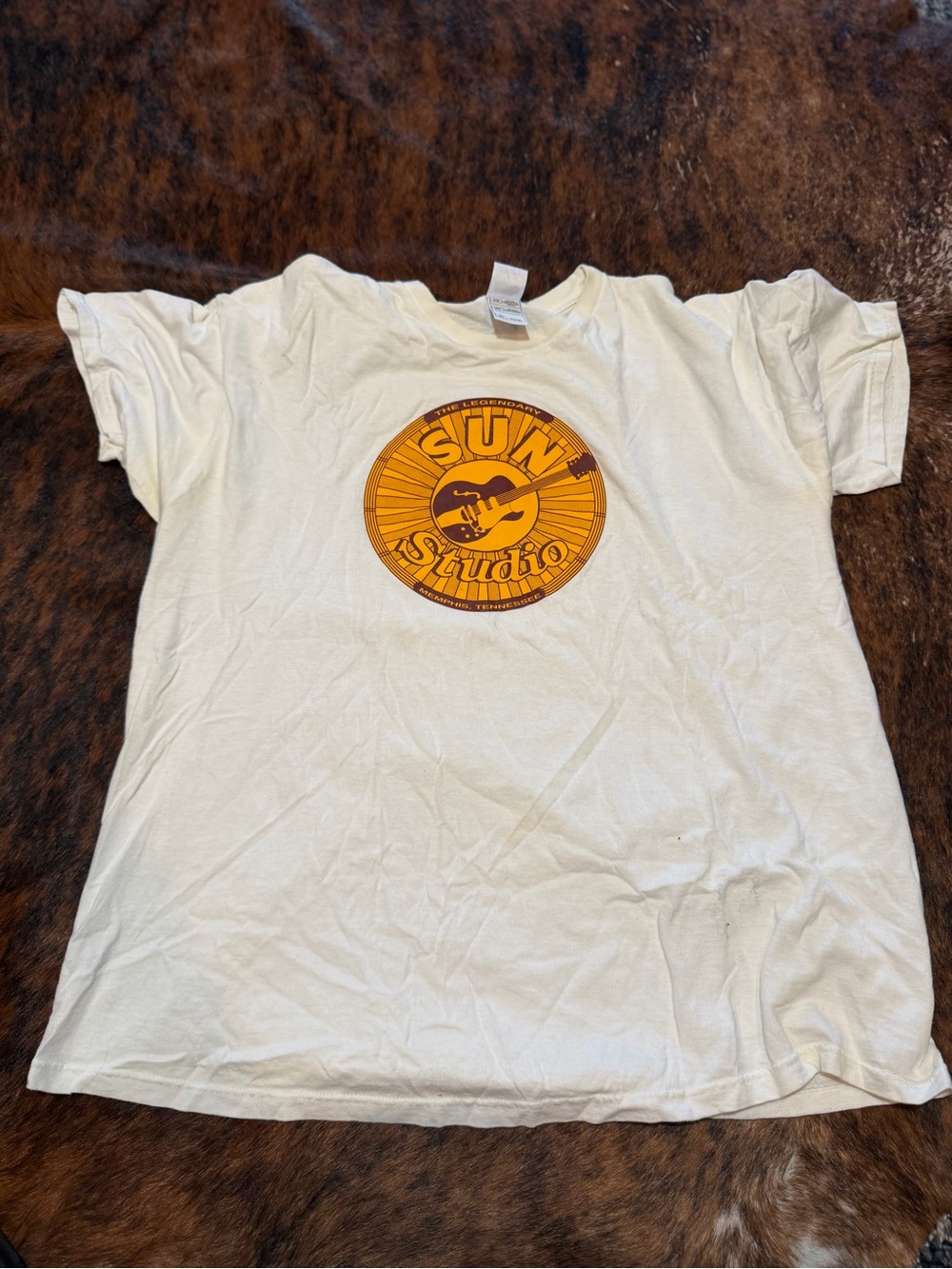 Vintage SUN STUDIOS Fruit Of Loom Legendary Licensed Logo XXL  T-Shirt Elvis
